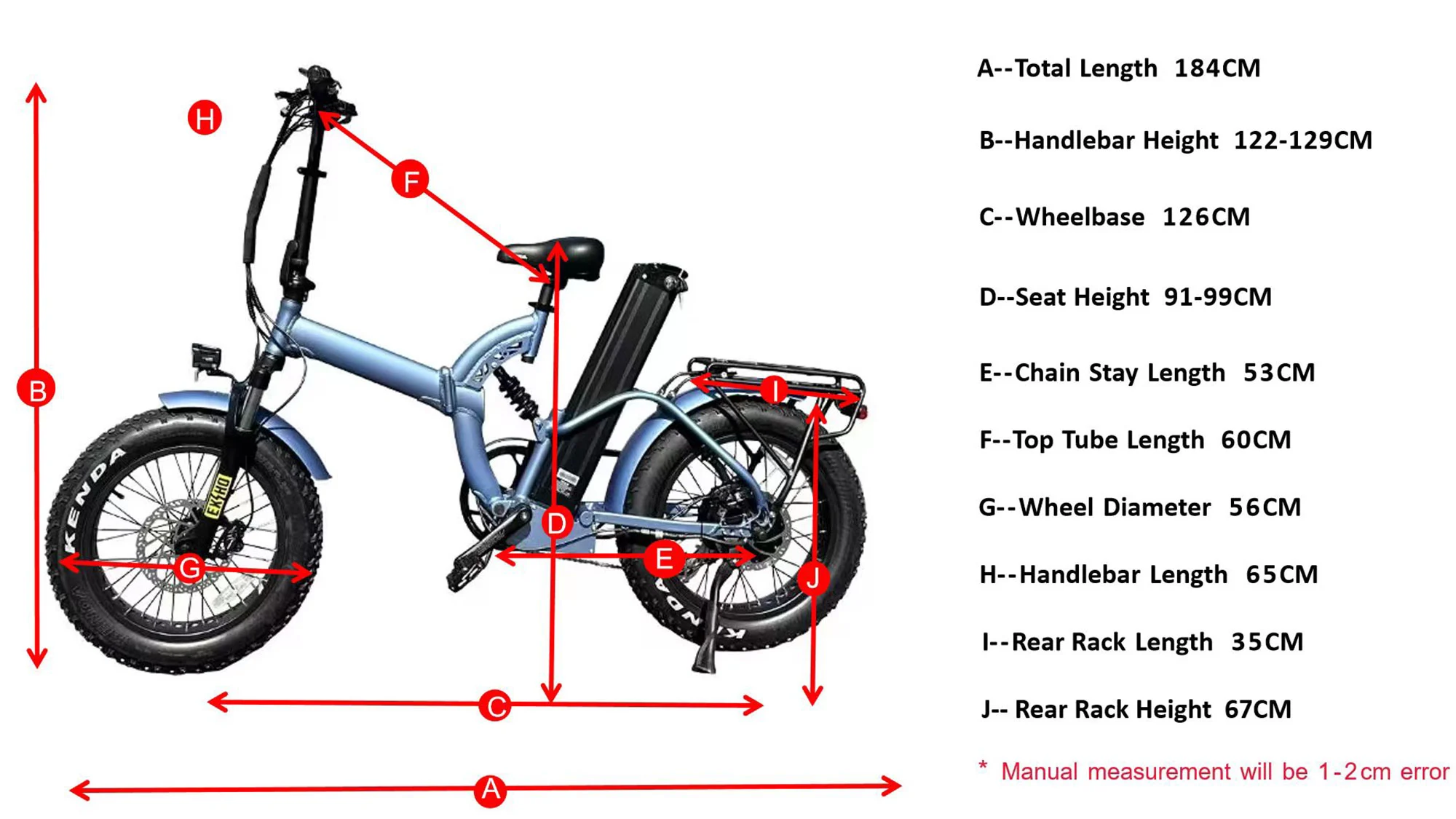 Geometría de Ebike de neumático de grasa de suspensión completa