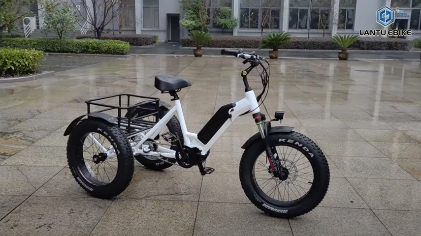 Trike eléctrico Mid Drive con 3 velocidades internas