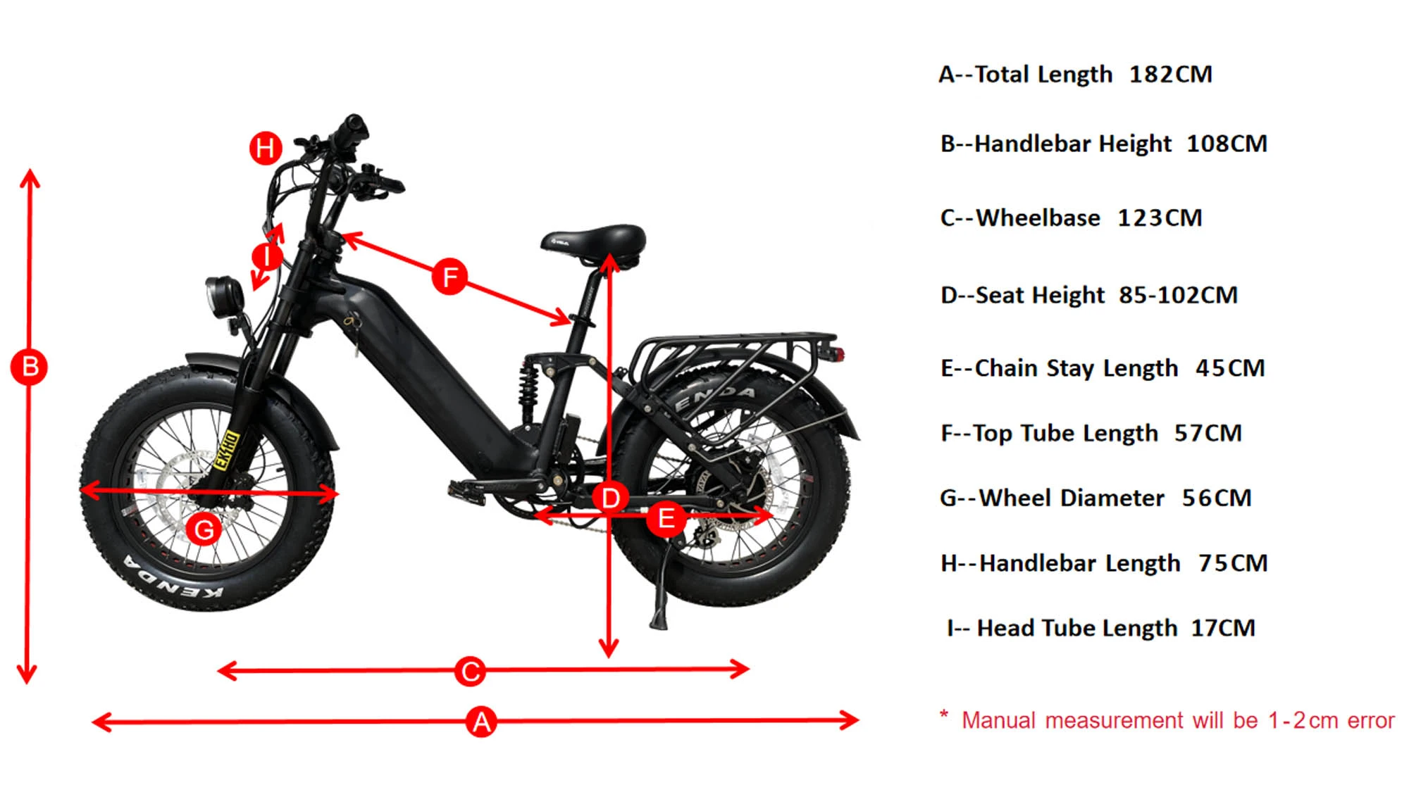 Geometría de la bicicleta eléctrica de alta velocidad