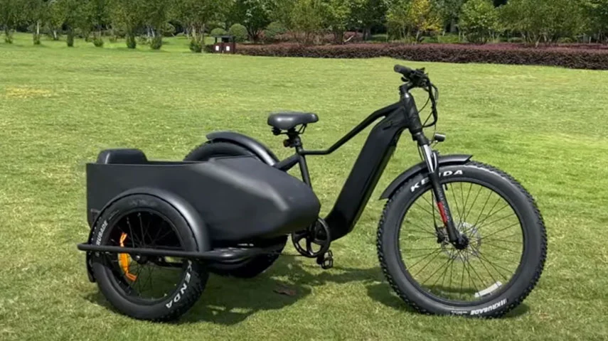 La bicicleta eléctrica más genial con coche lateral